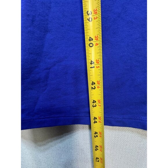 Duffield Lane Women's Button Up Shirt Dress Sleeveless Size S Blue Solid Stretch - Picture 7 of 8